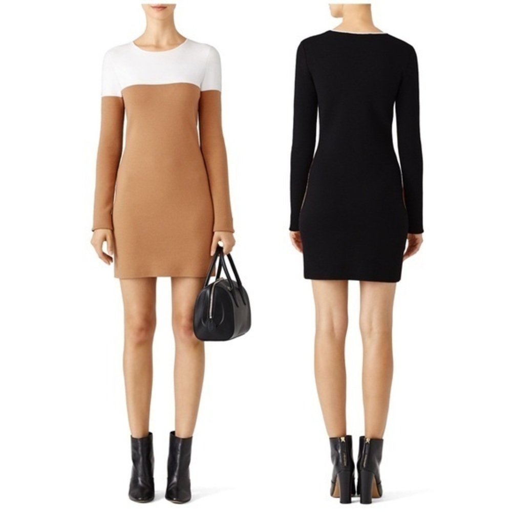 Diane von Furstenberg Colorblock Sheath sweater Dress